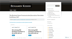 Desktop Screenshot of benkeiserportfolio.wordpress.com