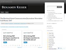 Tablet Screenshot of benkeiserportfolio.wordpress.com