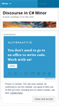 Mobile Screenshot of discourseincsharpminor.wordpress.com