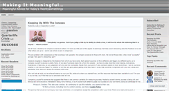 Desktop Screenshot of makingitmeaningful.wordpress.com