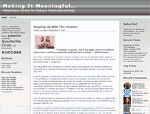 Tablet Screenshot of makingitmeaningful.wordpress.com