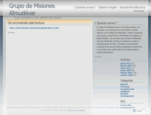 Tablet Screenshot of grupomisionesalmudevar.wordpress.com