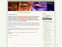Tablet Screenshot of idandbelonging.wordpress.com