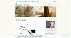Desktop Screenshot of mymindonpaper.wordpress.com
