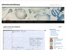 Tablet Screenshot of adventuresinkenya.wordpress.com