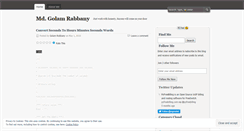 Desktop Screenshot of golamrobbany.wordpress.com