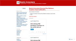 Desktop Screenshot of beatrizarmendariz.wordpress.com