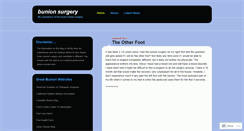 Desktop Screenshot of bunionsurgery.wordpress.com