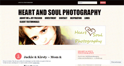 Desktop Screenshot of heartsoulphotography.wordpress.com