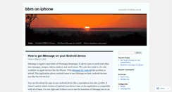 Desktop Screenshot of bbmoniphone.wordpress.com