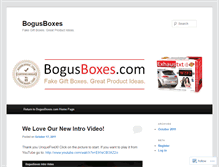 Tablet Screenshot of bogusboxes.wordpress.com