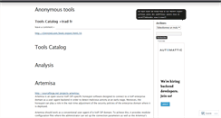 Desktop Screenshot of anonymoustools.wordpress.com
