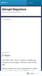 Mobile Screenshot of abruptdeparture.wordpress.com