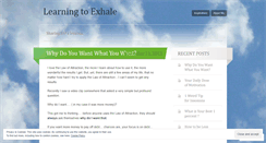 Desktop Screenshot of learningtoexhale.wordpress.com