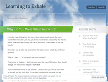 Tablet Screenshot of learningtoexhale.wordpress.com