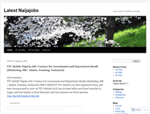 Tablet Screenshot of latestnaijajobs.wordpress.com