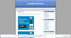 Desktop Screenshot of hardballreview.wordpress.com