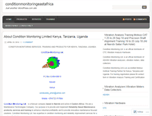 Tablet Screenshot of conditionmonitoringeastafrica.wordpress.com