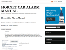 Tablet Screenshot of hornetcaralarmmanualvlci.wordpress.com