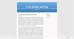 Desktop Screenshot of freedomainparking.wordpress.com