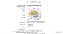 Desktop Screenshot of myhalfofthebrain.wordpress.com