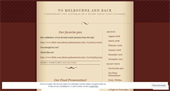 Desktop Screenshot of melbourneandback.wordpress.com