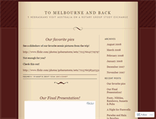 Tablet Screenshot of melbourneandback.wordpress.com