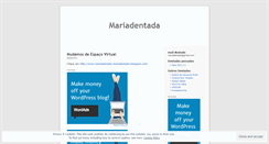 Desktop Screenshot of mariadentada.wordpress.com