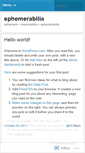 Mobile Screenshot of ephemerabilia.wordpress.com