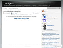 Tablet Screenshot of learningwave.wordpress.com