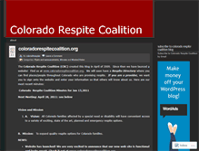 Tablet Screenshot of coloradorespite.wordpress.com