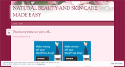 Desktop Screenshot of naturalbeautylady.wordpress.com