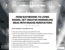 Tablet Screenshot of krauserenovations.wordpress.com