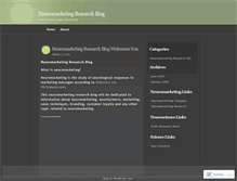 Tablet Screenshot of neuromarketingresearch.wordpress.com