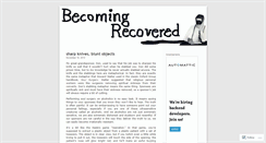 Desktop Screenshot of becomingrecovered.wordpress.com