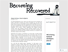 Tablet Screenshot of becomingrecovered.wordpress.com