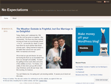 Tablet Screenshot of notoneexpectation.wordpress.com