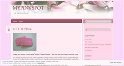 Desktop Screenshot of mypinkspot.wordpress.com