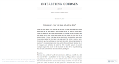 Desktop Screenshot of interestingcourses.wordpress.com