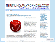 Tablet Screenshot of multilingualvacancies.wordpress.com