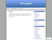 Tablet Screenshot of 24ktstudios.wordpress.com