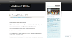 Desktop Screenshot of covenantindia.wordpress.com