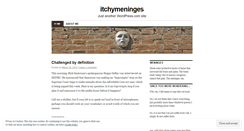 Desktop Screenshot of itchymeninges.wordpress.com