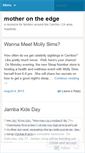 Mobile Screenshot of motheronedge.wordpress.com