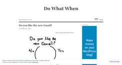 Desktop Screenshot of dowhatwhen.wordpress.com
