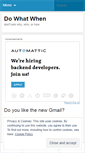 Mobile Screenshot of dowhatwhen.wordpress.com