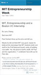 Mobile Screenshot of mitentrepreneurweek.wordpress.com