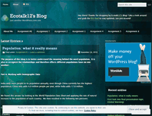 Tablet Screenshot of ecotalk12.wordpress.com