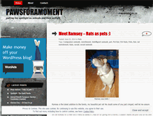 Tablet Screenshot of pawsforamoment.wordpress.com