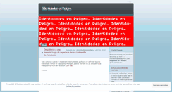 Desktop Screenshot of identidadesenpeligro.wordpress.com